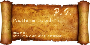 Paulheim István névjegykártya