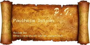 Paulheim István névjegykártya