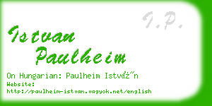istvan paulheim business card